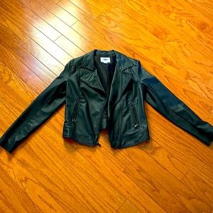 EUC faux leather jacket